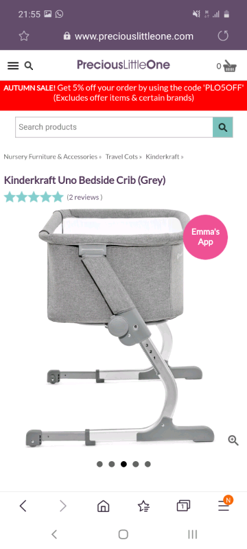 kinderkraft uno bedside crib reviews